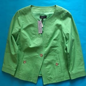 Talbots Suit. Green Jacket and Skirt. Size 8.